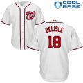 Mens Majestic Washington Nationals #18 Matt Belisle Replica White Home Cool Base MLB Jersey