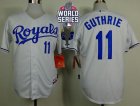 Kansas City Royals #11 Jeremy Guthrie White Cool Base W 2015 World Series Patch Stitched MLB Jersey