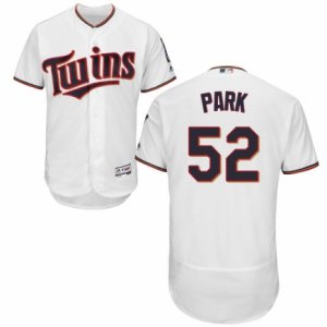 Men\'s Majestic Minnesota Twins #52 Byung-Ho Park White Flexbase Authentic Collection MLB Jersey