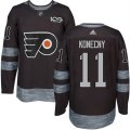 Philadelphia Flyers #11 Travis Konecny Black 1917-2017 100th Anniversary Stitched NHL Jersey