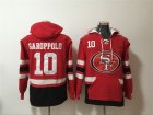 Nike 49ers #10 Jimmy Garoppolo Red All Stitched Hooded Sweatshirt
