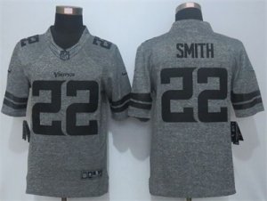Nike Minnesota Vikings #22 Harrison Smith Gray Men Stitched Gridiron Gray Jersey(Limited)