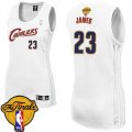 Women's Adidas Cleveland Cavaliers #23 LeBron James Swingman White Home 2016 The Finals Patch NBA Jersey