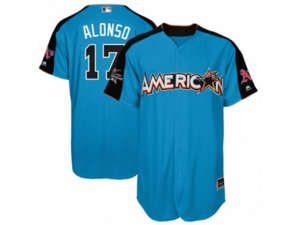Youth Oakland Athletics #17 Yonder Alonso Replica Blue American League 2017 MLB All-Star MLB Jersey