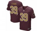 Nike Washington Redskins #39 Josh Evans Elite Burgundy Red Gold Number Alternate 80TH Anniversary NFL Jersey