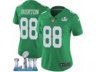 Women Nike Philadelphia Eagles #88 Trey Burton Limited Green Rush Vapor Untouchable Super Bowl LII NFL Jersey