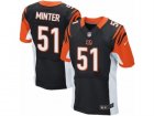 Mens Nike Cincinnati Bengals #51 Kevin Minter Elite Black Team Color NFL Jersey