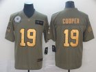 Nike Cowboys #19 Amari Cooper 2019 Olive Gold Salute To Service Limited Jersey
