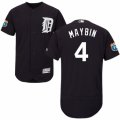 Men's Majestic Detroit Tigers #4 Cameron Maybin Navy Blue Flexbase Authentic Collection MLB Jersey