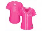 Women Atlanta Braves #6 Bobby Cox Replica Pink Fashion Cool Base MLB Jersey