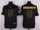 Nike Minnesota Vikings #5 Teddy Bridgewater black Pro Line Gold Collection Jersey(Elite)