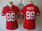 2013 Super Bowl XLVII Women NEW NFL san francisco 49ers #99 smith red(new limited)