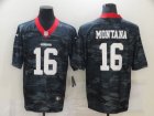 Nike 49ers #16 Joe Montana Black Camo Limited Jersey