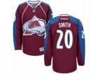 Mens Reebok Colorado Avalanche #20 Ben Smith Authentic Burgundy Red Home NHL Jersey