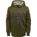 Chicago Bears Nike Youth Salute to Service Pullover Performance Hoodie Green
