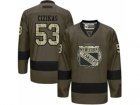 Mens Reebok New York Islanders #53 Casey Cizikas Authentic Green Salute to Service NHL Jersey