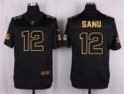 Nike Cincinnati Bengals #12 Mohamed Sanu Black Pro Line Gold Collection Jersey(Elite)