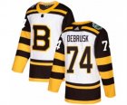 Mens Adidas Boston Bruins #74 Jake DeBrusk Authentic White 2019 Winter Classic NHL Jersey