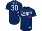 Los Angeles Dodgers #30 Maury Wills Authentic Royal Blue Alternate 2017 World Series Bound Flex Base MLB Jersey