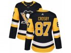 Womens Adidas Pittsburgh Penguins #87 Sidney Crosby Authentic Black Home NHL Jersey