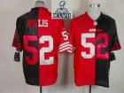 2013 Super Bowl XLVII NEW San Francisco 49ers #52 Patrick Willis red and black Split Jerseys(Elite)