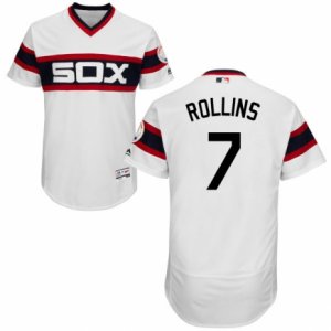 Men\'s Majestic Chicago White Sox #7 Jimmy Rollins White Flexbase Authentic Collection MLB Jersey