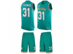 Nike Miami Dolphins #31 Michael Thomas Limited Aqua Green Tank Top Suit NFL Jersey