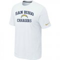 San Diego Chargers Heart & Soul White T-Shirt