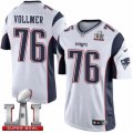 Youth Nike New England Patriots #76 Sebastian Vollmer Elite White Super Bowl LI 51 NFL Jersey
