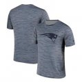 Men's New England Patriots Nike Gray Black Striped Logo Performance T-Shirt
