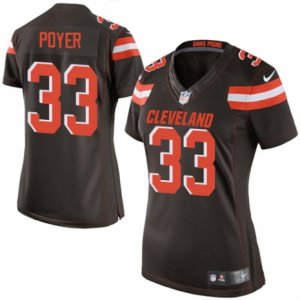Women\'s Nike Cleveland Browns #33 Jordan Poyer Limited Brown Team Color NFL Jersey