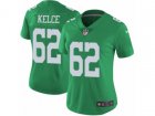 Women Nike Philadelphia Eagles #62 Jason Kelce Limited Green Rush NFL Jersey