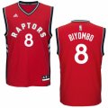Mens Adidas Toronto Raptors #8 Bismack Biyombo Authentic Red Road NBA Jersey