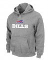 Buffalo Bills Authentic Logo Pullover Hoodie Grey
