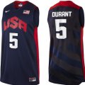 2012 USA Basketball #5 Kevin Durant blue Jersey