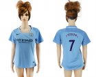 2017-18 Manchester City 7 STERLING Home Women Soccer Jersey