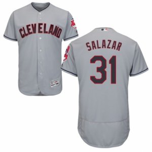 Men\'s Majestic Cleveland Indians #31 Danny Salazar Grey Flexbase Authentic Collection MLB Jersey