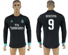 2017-18 Real Madrid 9 BENZEMA Away Long Sleeve Thailand Soccer Jersey