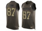 Mens Nike Oakland Raiders #87 Jared Cook Limited Green Salute to Service Tank Top NFL Jersey