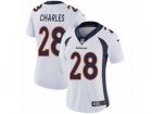 Women Nike Denver Broncos #28 Jamaal Charles Vapor Untouchable Limited White NFL Jersey