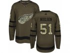 Adidas Detroit Red Wings #51 Frans Nielsen Green Salute to Service Stitched NHL Jersey
