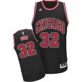 Mens Adidas Chicago Bulls #32 Kris Dunn Swingman Black Alternate NBA Jersey