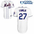 Men's Majestic New York Mets #27 Jeurys Familia Authentic White Alternate Cool Base MLB Jersey