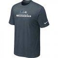 Nike Seattle Seahawks Authentic Logo T-Shirt Grey