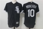 White Sox #10 Yoan Moncada Black Cool Base Jersey