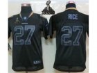 2013 Nike Super Bowl XLVII NFL Youth Baltimore Ravens #27 Ray Rice Black Jerseys(Lights Out Elite)