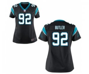 Women\'s Nike Carolina Panthers #92 Vernon Butler Black Team Color NFL Jersey