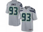 Mens Nike Seattle Seahawks #93 Nazair Jones Limited Grey Alternate NFL Jersey