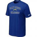 San Diego Chargers Heart & Soul Blue T-Shirt