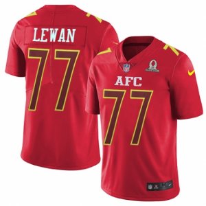 Mens Nike Tennessee Titans #77 Taylor Lewan Limited Red 2017 Pro Bowl NFL Jersey